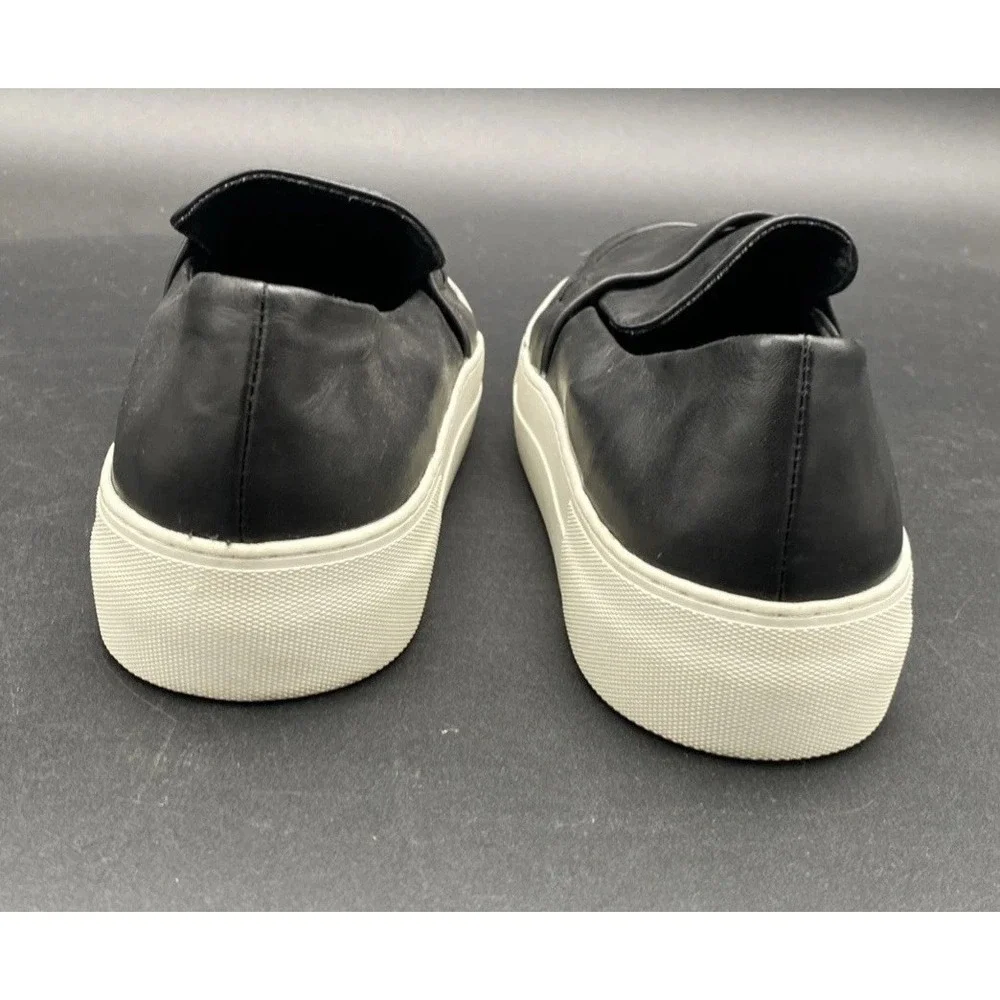 J/Slides NYC‎ black and white leather loafers size 8.5